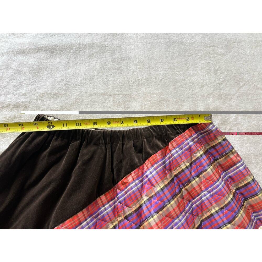 Vintage Chessa Davis Womens Maxi Skirt Velvet Lace Quilted Cottagecore Boho S/M - Picture 14 of 16